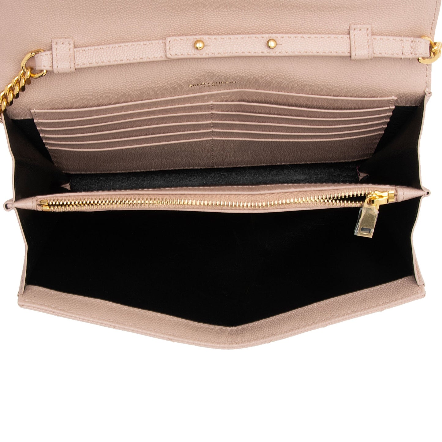 Saint Laurent Matelasse Grain de Poudre Monogram Chain Wallet dl9giW