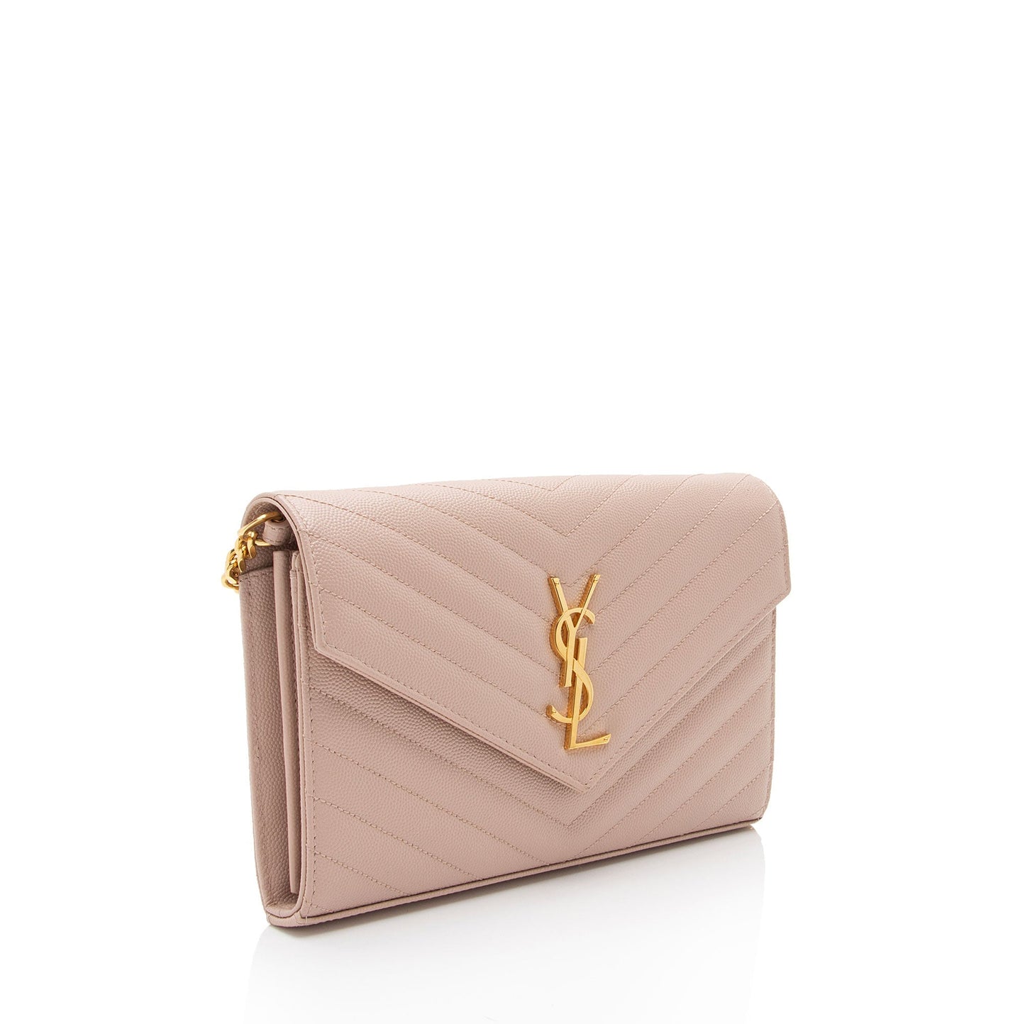 Saint Laurent Matelasse Grain de Poudre Monogram Chain Wallet dl9giW