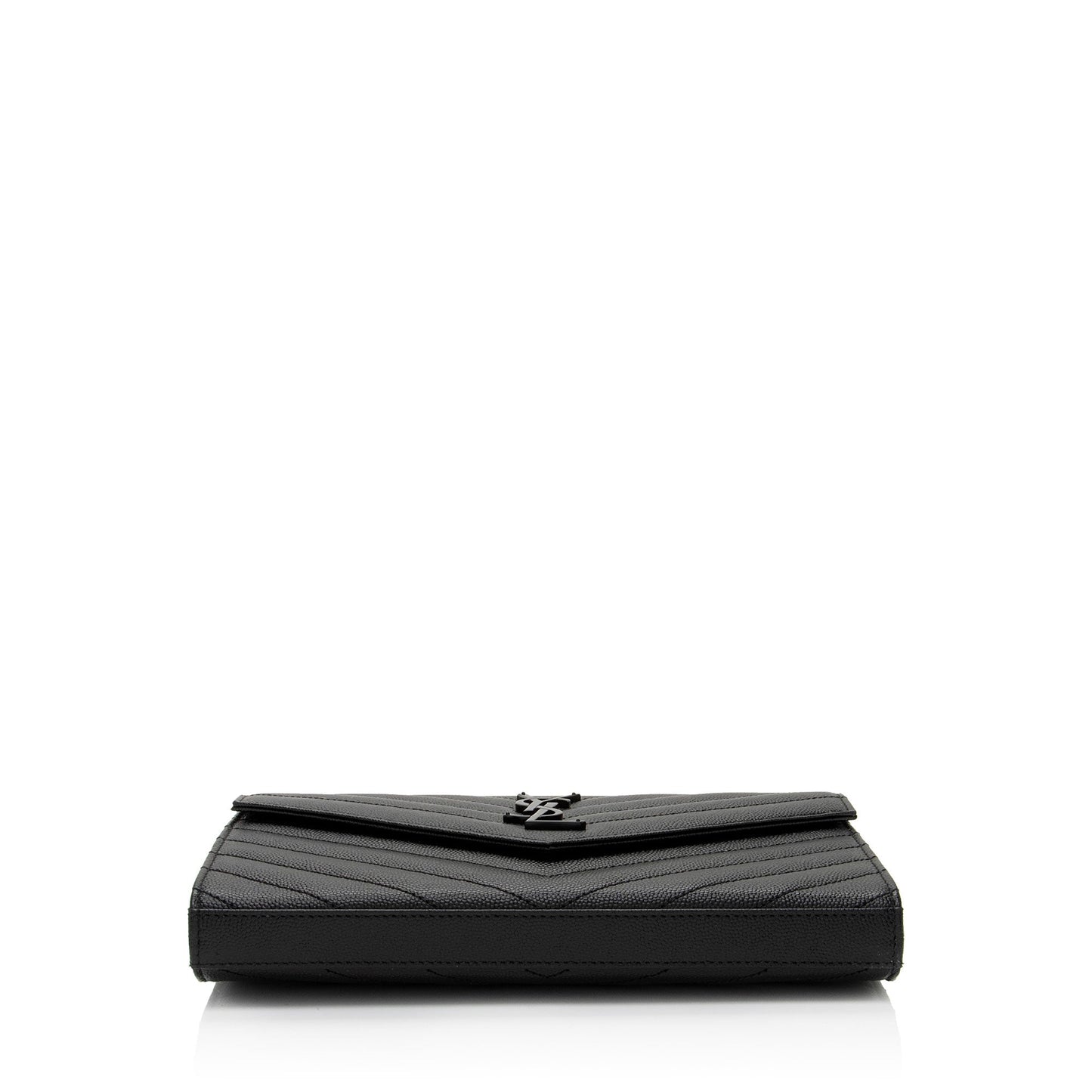 Saint Laurent Matelasse Grain de Poudre Monogram Chain Wallet 9JGPa8