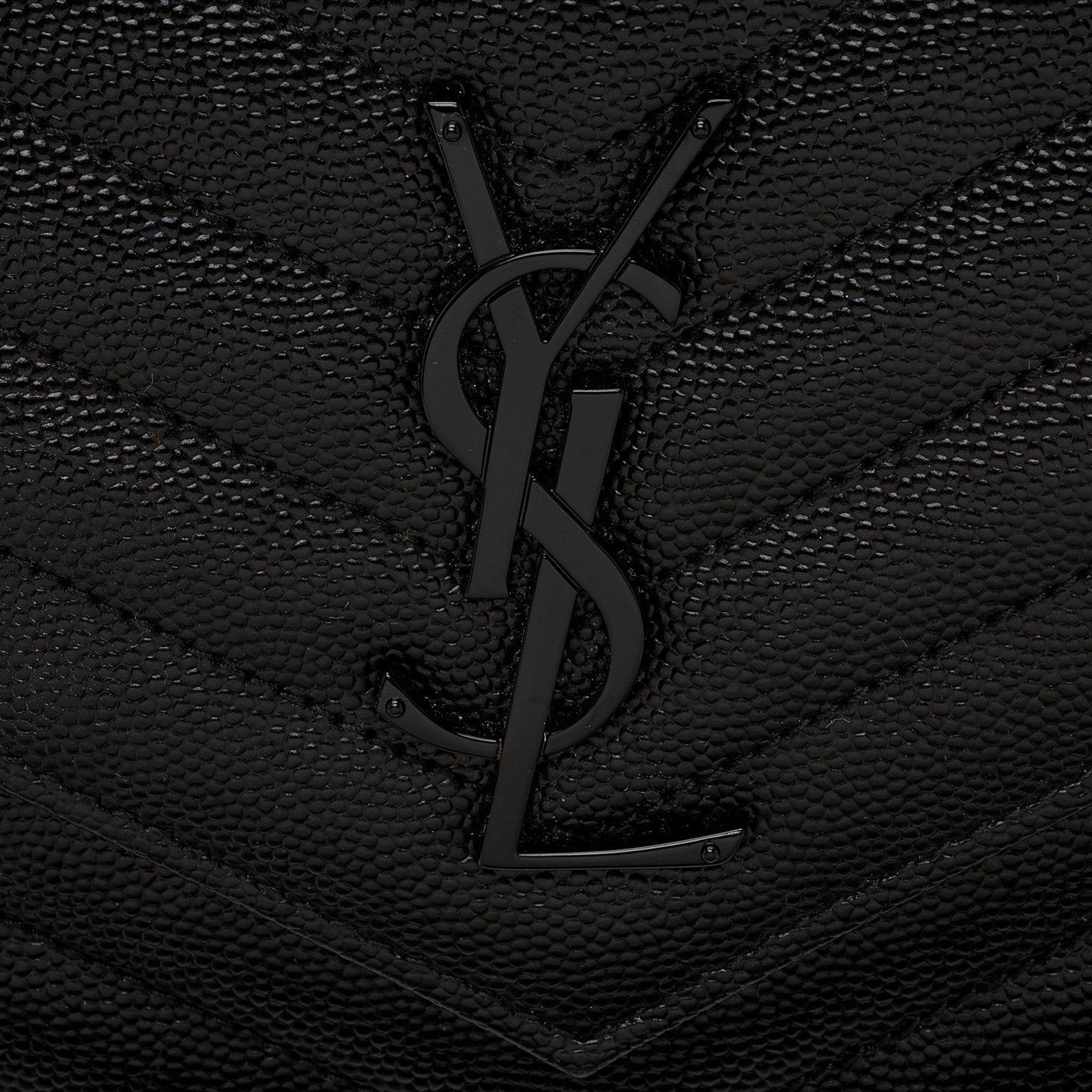 Saint Laurent Matelasse Grain de Poudre Monogram Chain Wallet 9JGPa8