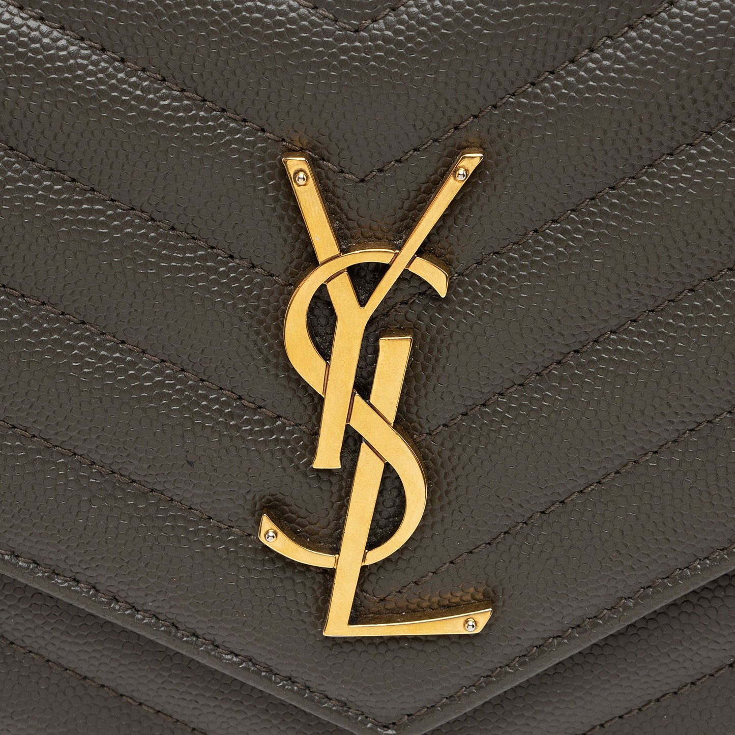 Saint Laurent Matelasse Grain de Poudre Monogram Chain Wallet zFHDtw