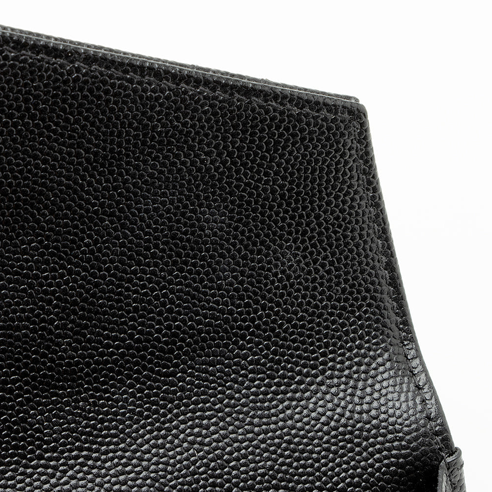 Saint Laurent Matelasse Grain de Poudre Monogram Compact Trifold Wallet 21741