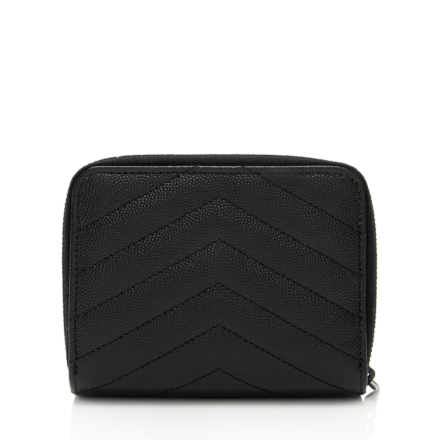 Saint Laurent Matelasse Grain de Poudre Monogram Compact Zip Around Wallet C8Sta6