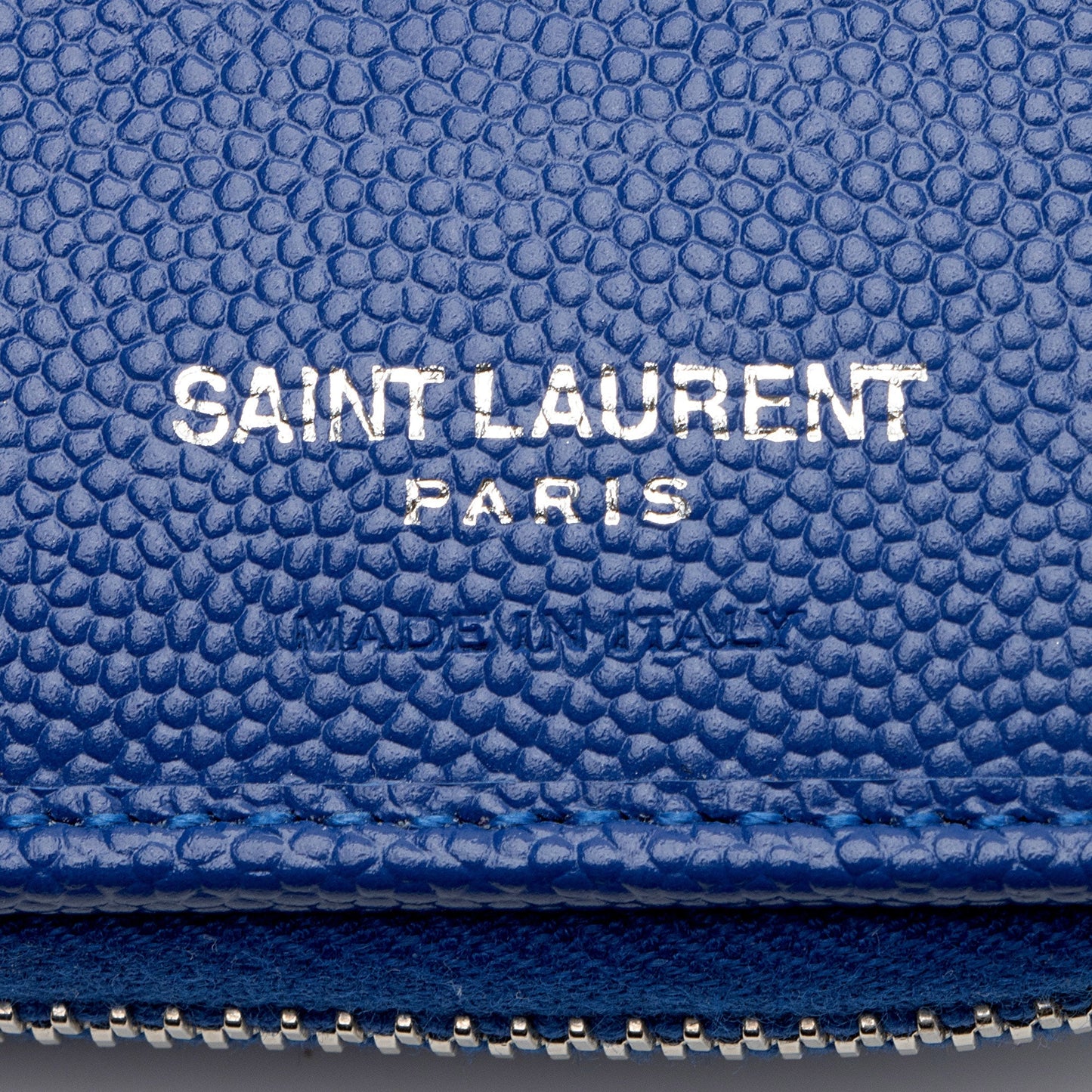 Saint Laurent Matelasse Grain de Poudre Monogram Compact Zip Around Wallet haBtSP