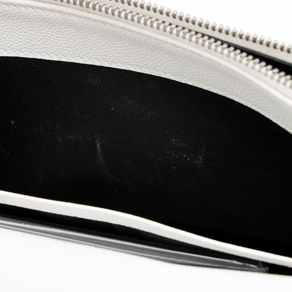 Saint Laurent Matelasse Grain de Poudre Monogram Envelope Chain Wallet 15981