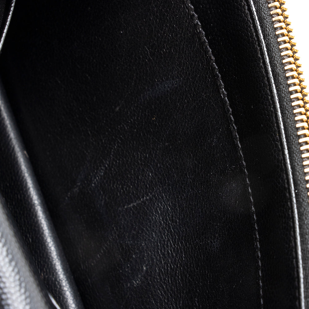 Saint Laurent Matelasse Grain de Poudre Monogram Envelope Chain Wallet 19240