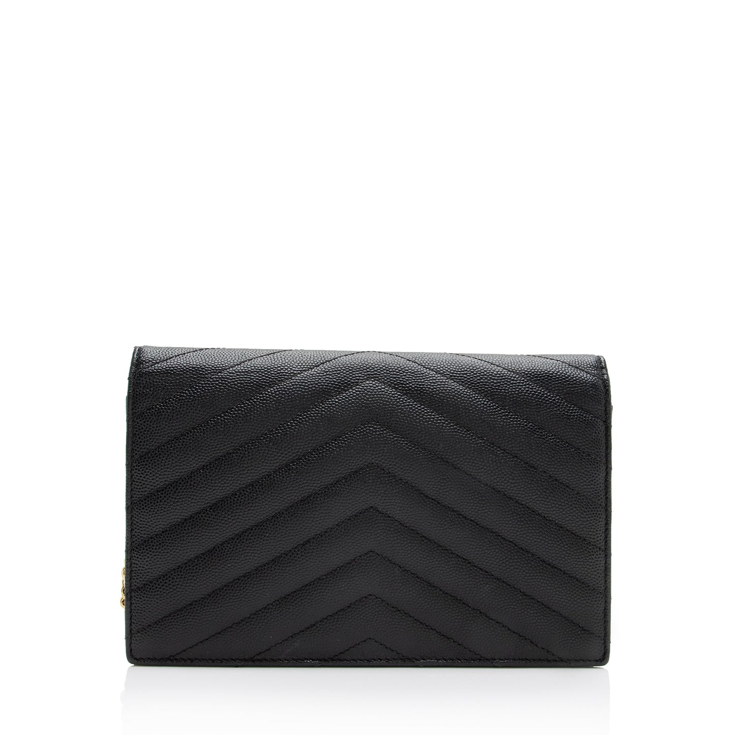 Saint Laurent Matelasse Grain de Poudre Monogram Envelope Chain Wallet 23410