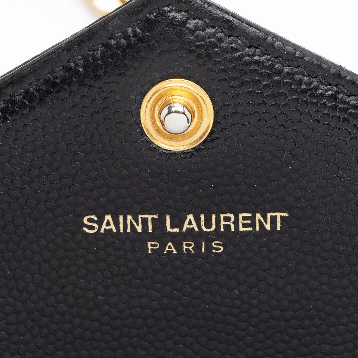 Saint Laurent Matelasse Grain de Poudre Monogram Envelope Chain Wallet 23410