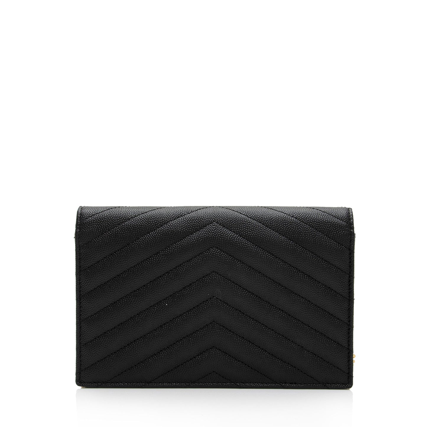 Saint Laurent Matelasse Grain de Poudre Monogram Envelope Chain Wallet qb9r0n