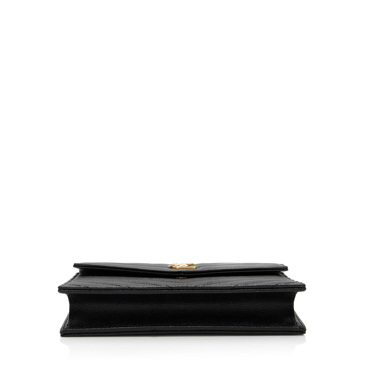 Saint Laurent Matelasse Grain de Poudre Monogram Envelope Chain Wallet qb9r0n