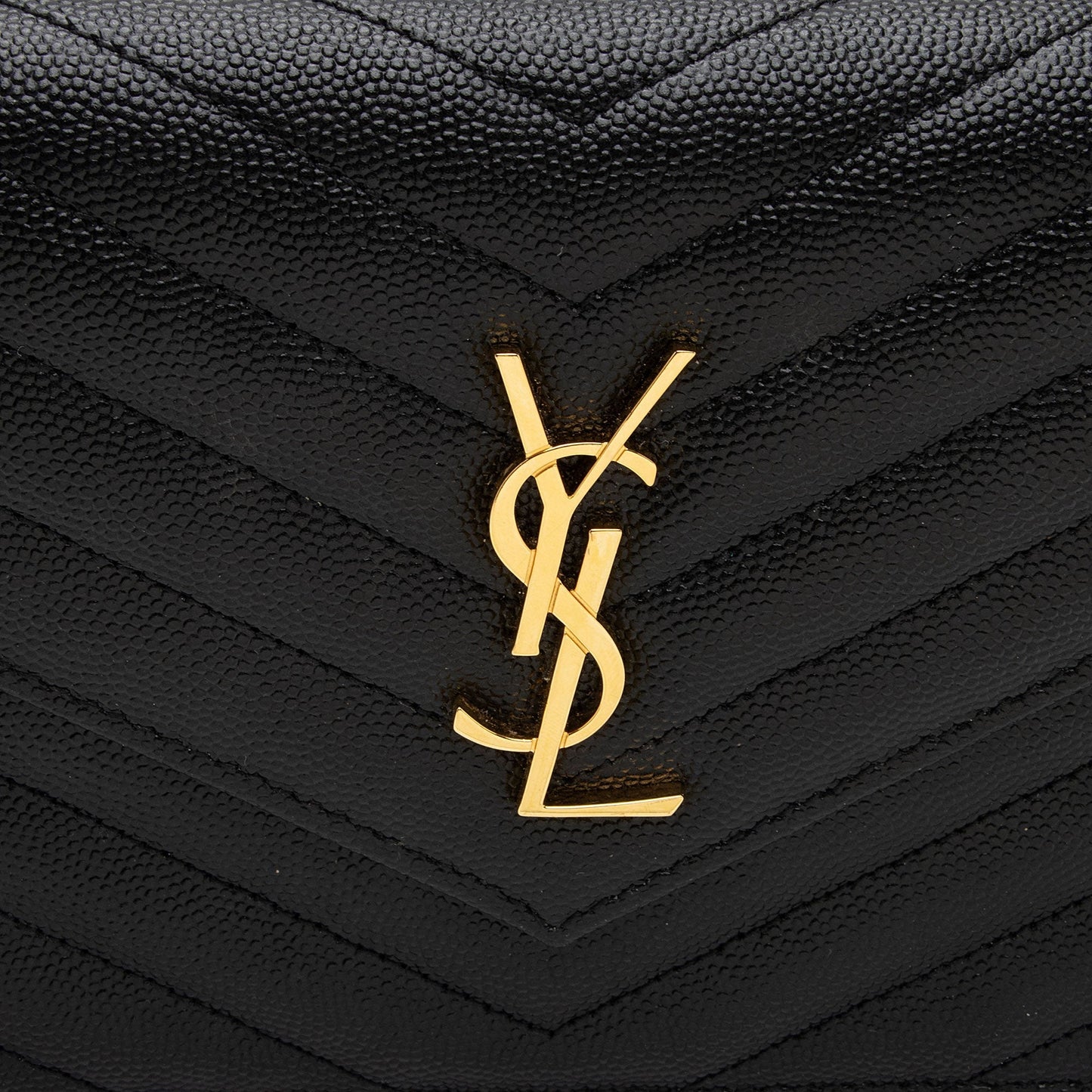Saint Laurent Matelasse Grain de Poudre Monogram Envelope Chain Wallet qb9r0n