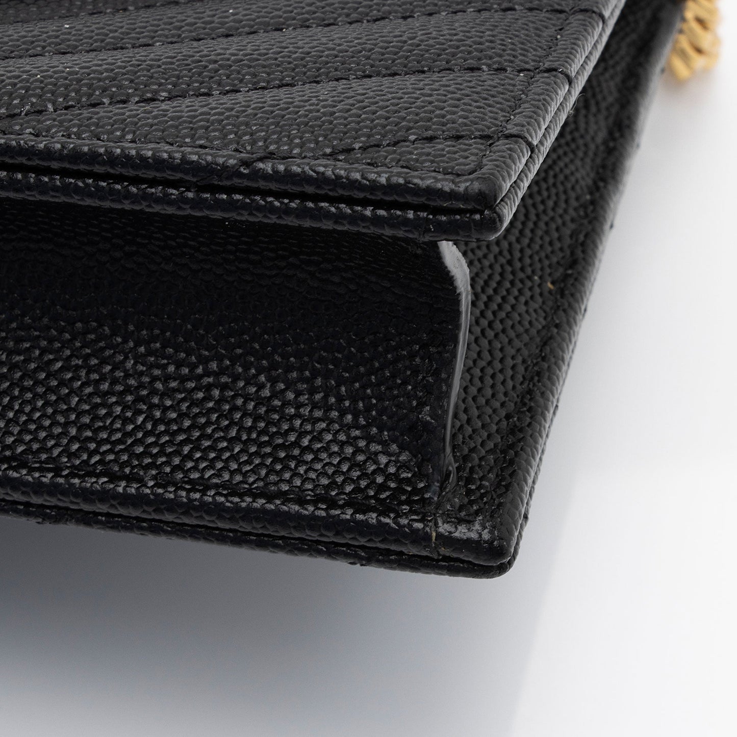Saint Laurent Matelasse Grain de Poudre Monogram Envelope Chain Wallet qb9r0n