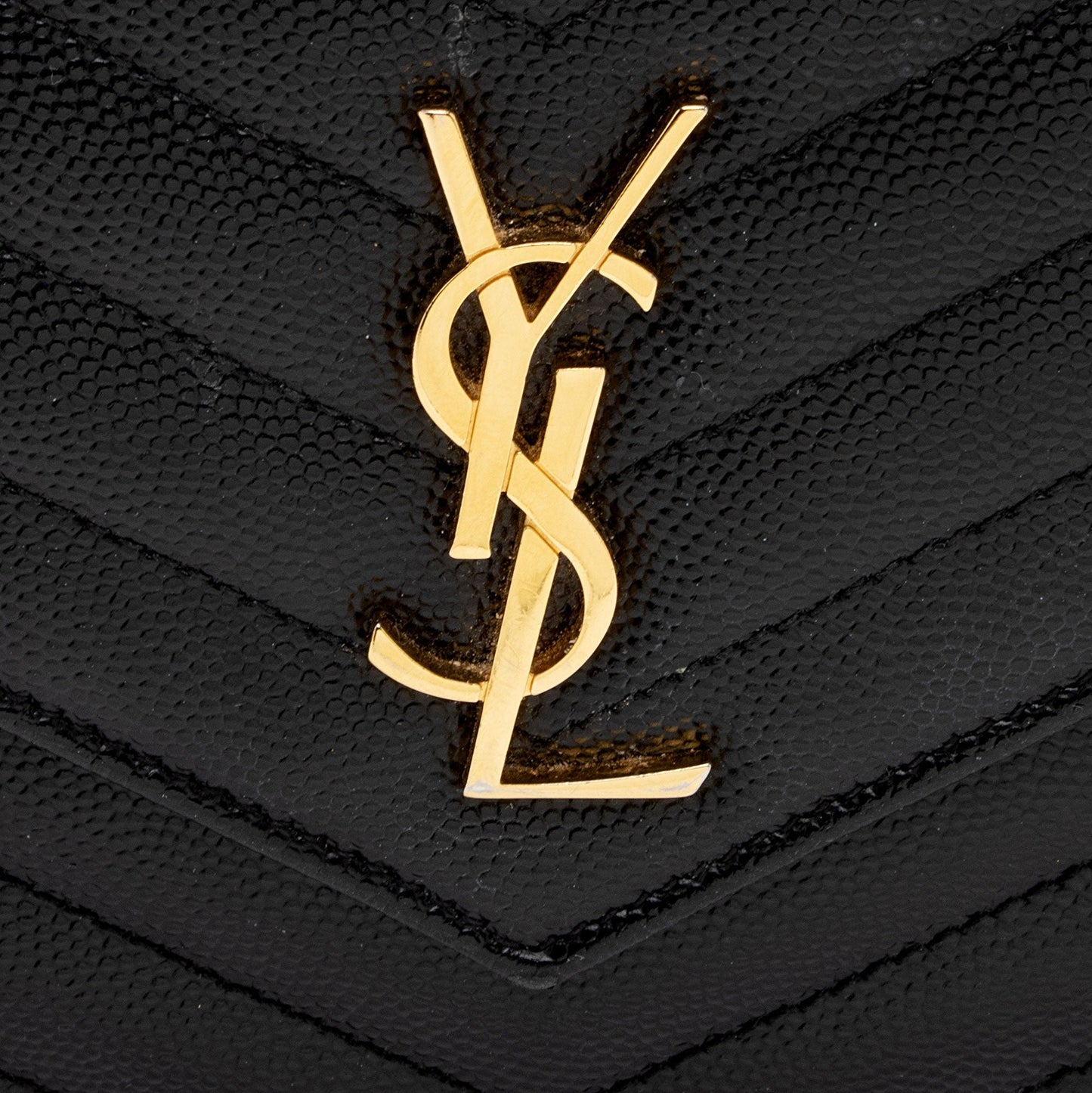 Saint Laurent Matelasse Grain de Poudre Monogram Envelope Chain Wallet bXElvR