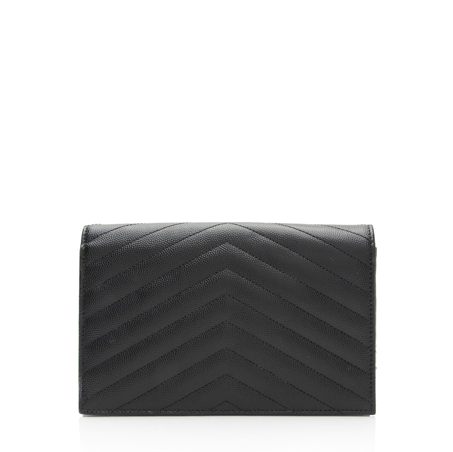 Saint Laurent Matelasse Grain de Poudre Monogram Envelope Chain Wallet HfJfIb