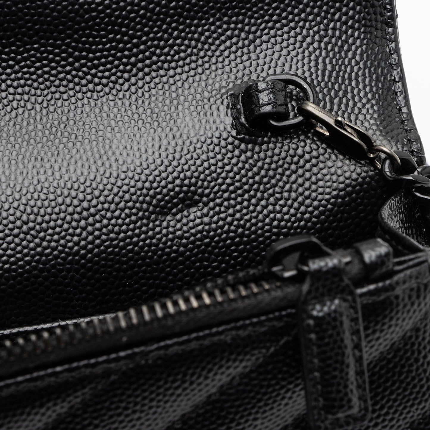 Saint Laurent Matelasse Grain de Poudre Monogram Envelope Chain Wallet HfJfIb