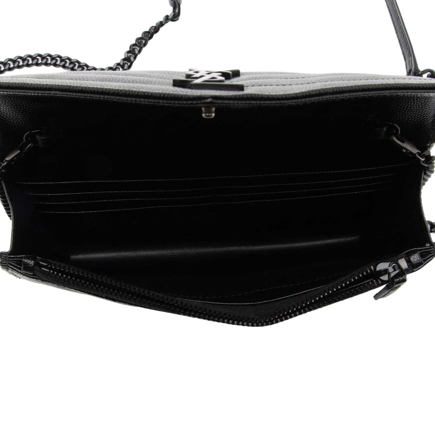 Saint Laurent Matelasse Grain de Poudre Monogram Envelope Chain Wallet HfJfIb