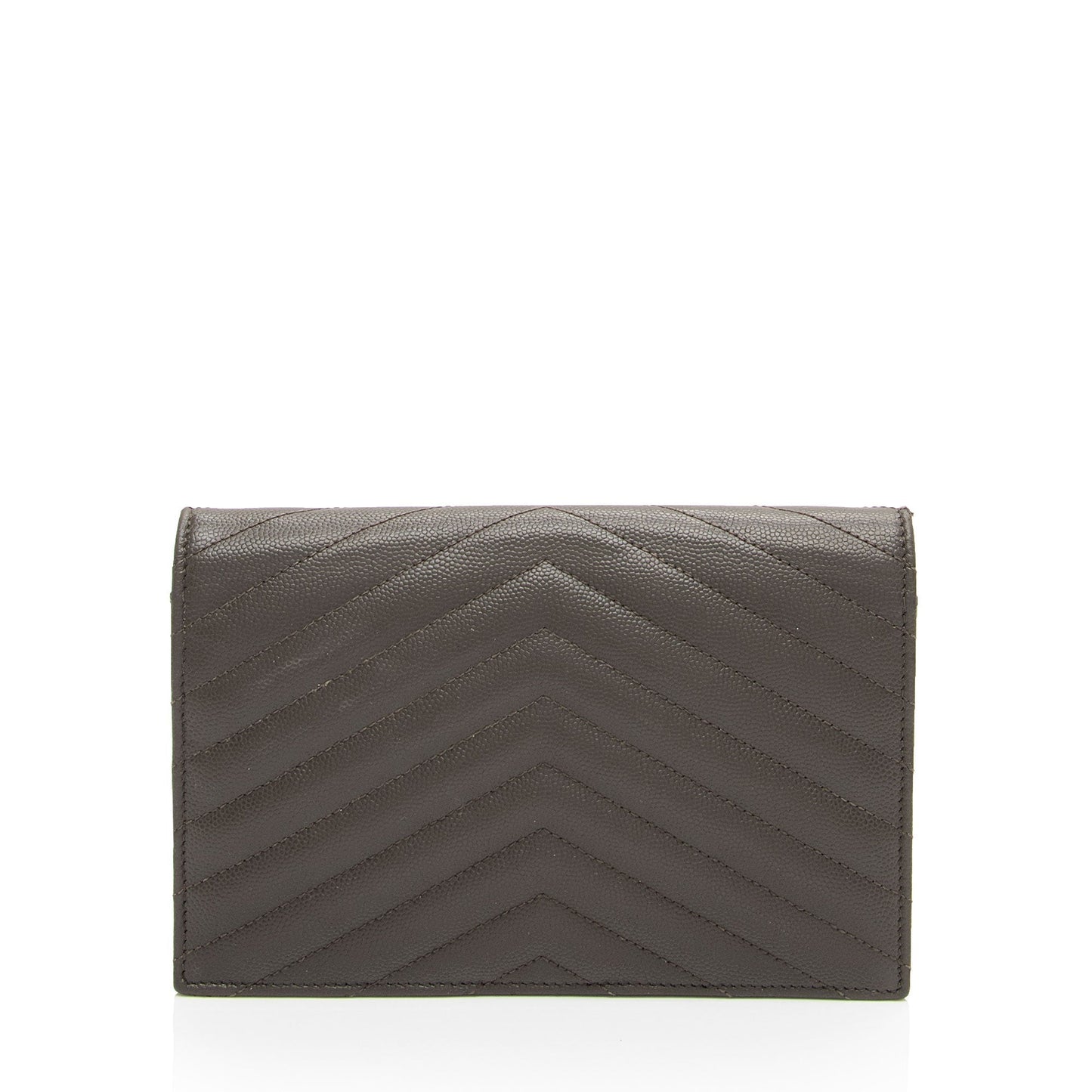 Saint Laurent Matelasse Grain de Poudre Monogram Envelope Chain Wallet LtbB65