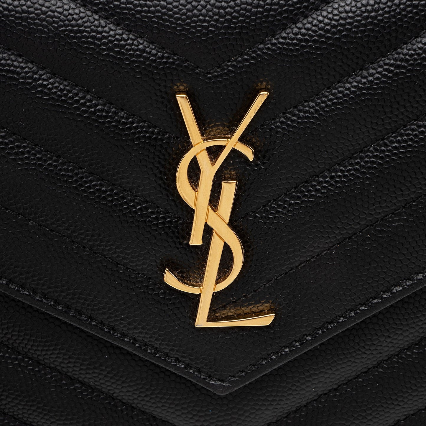 Saint Laurent Matelasse Grain de Poudre Monogram Envelope Chain Wallet 95fSun