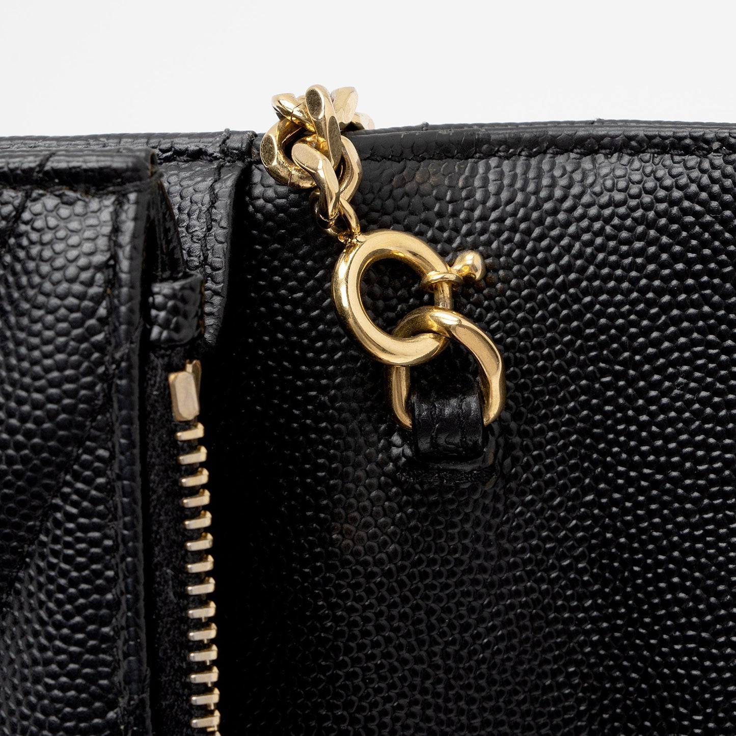 Saint Laurent Matelasse Grain de Poudre Monogram Envelope Chain Wallet zpgjlD