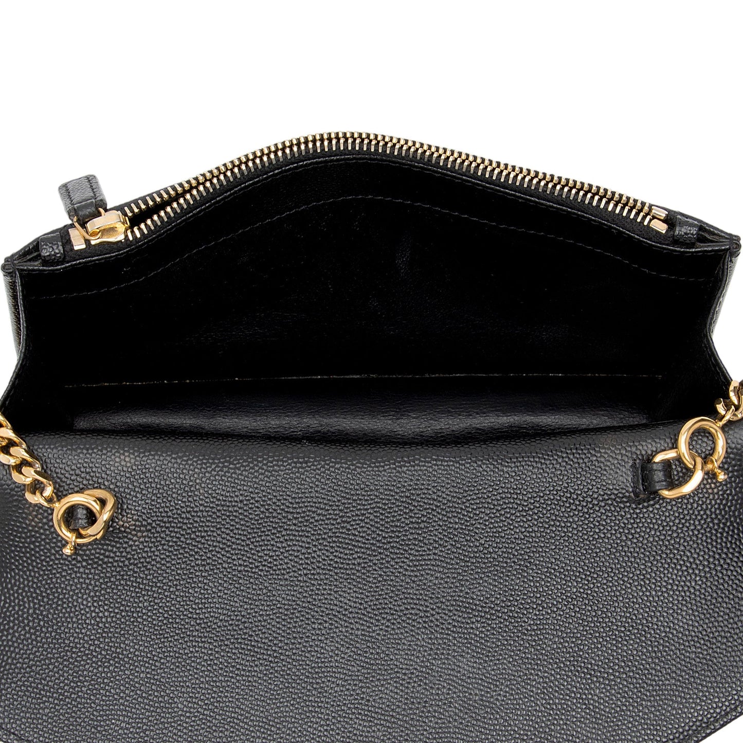 Saint Laurent Matelasse Grain de Poudre Monogram Envelope Chain Wallet zpgjlD