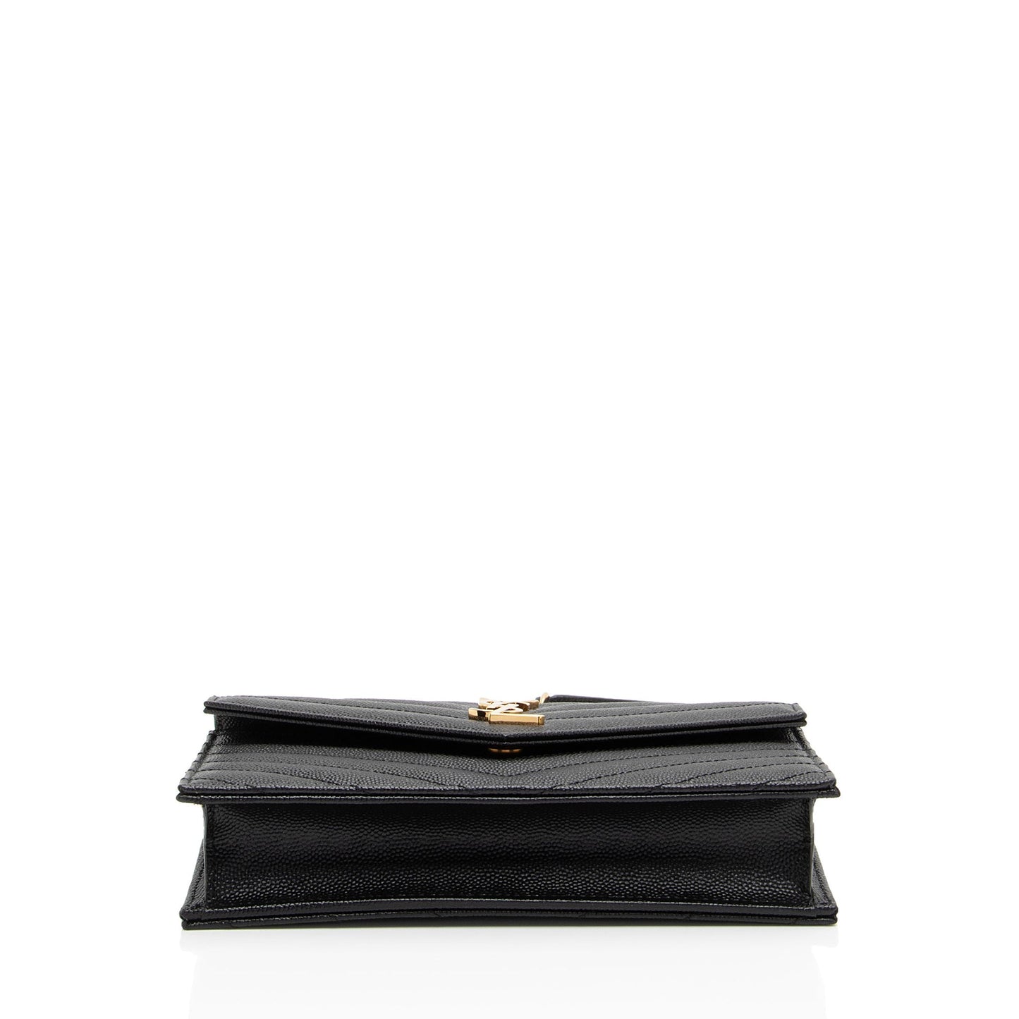 Saint Laurent Matelasse Grain de Poudre Monogram Envelope Chain Wallet EIiwQw