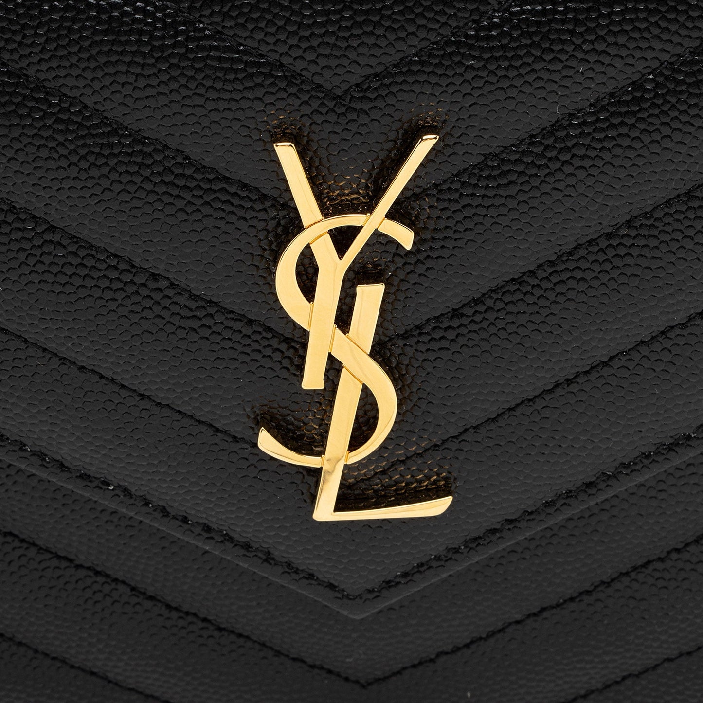 Saint Laurent Matelasse Grain de Poudre Monogram Envelope Chain Wallet EIiwQw