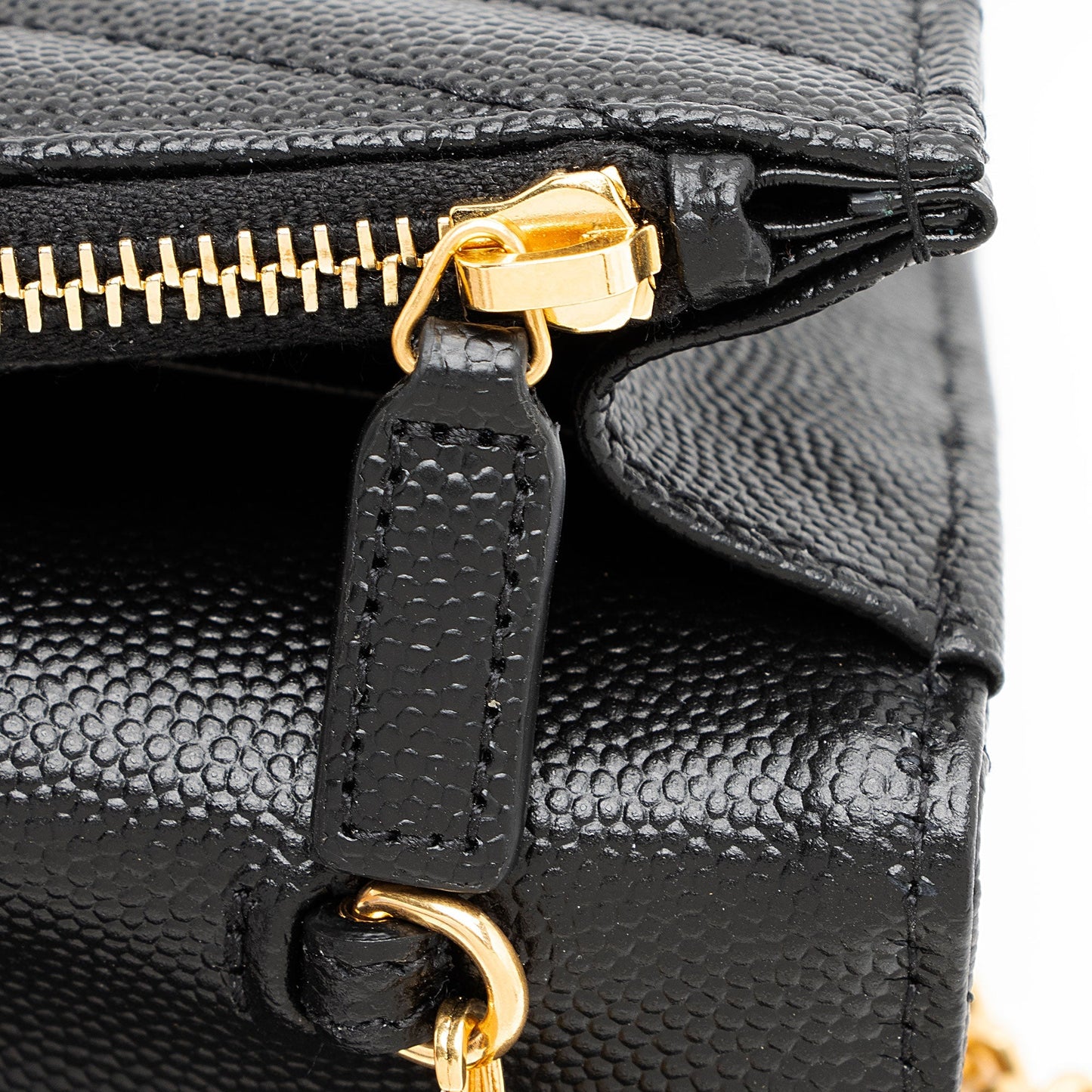 Saint Laurent Matelasse Grain de Poudre Monogram Envelope Chain Wallet EIiwQw