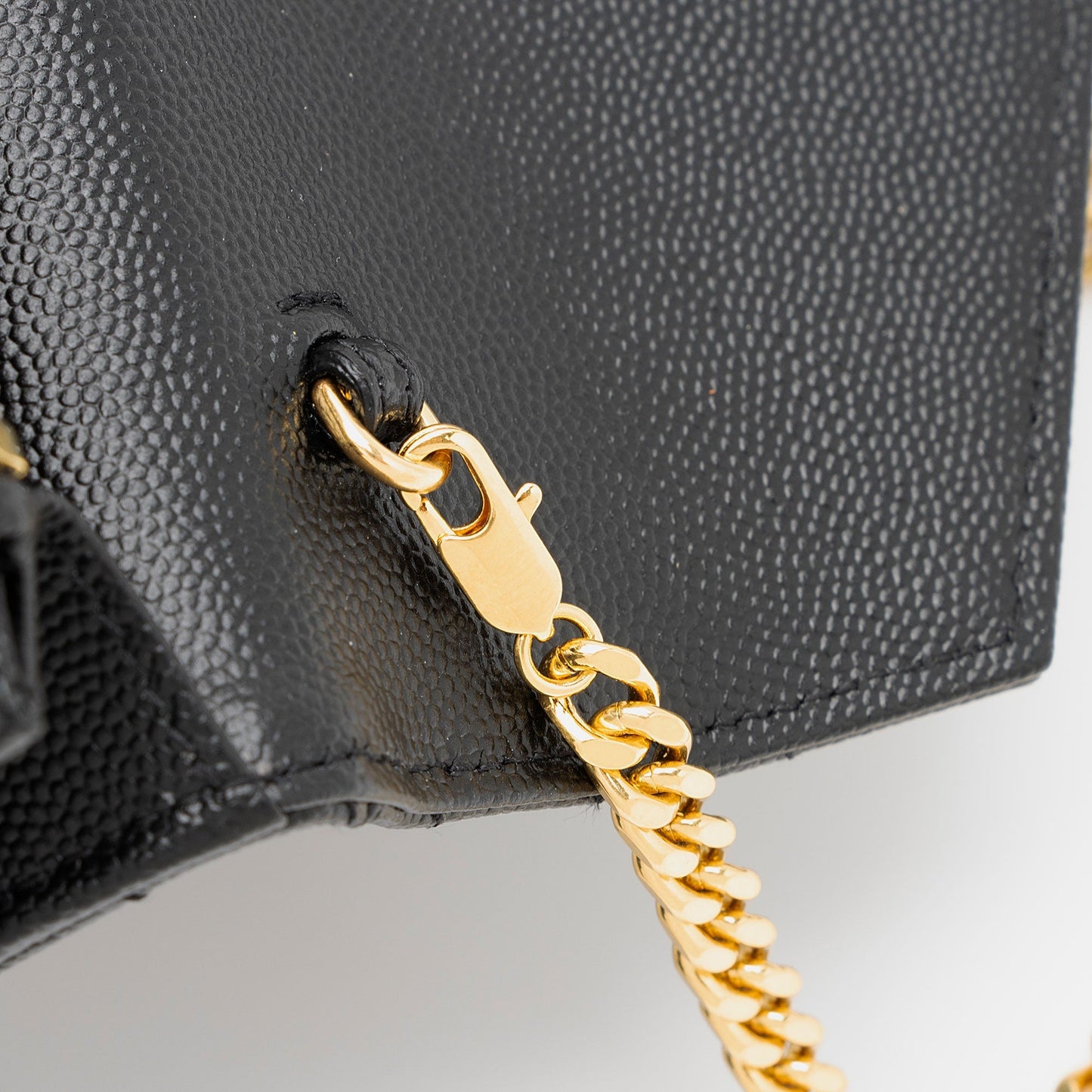 Saint Laurent Matelasse Grain de Poudre Monogram Envelope Chain Wallet EIiwQw