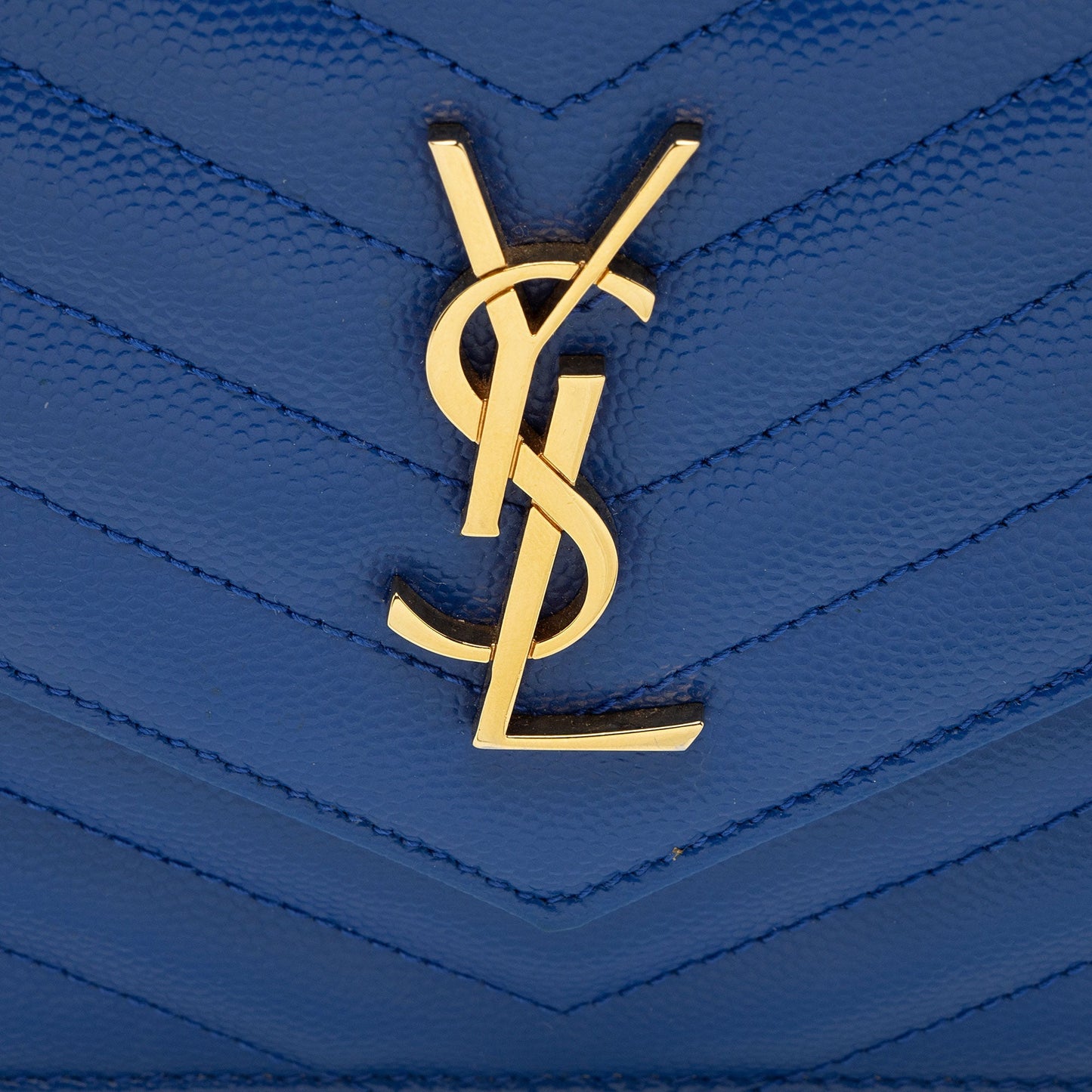 Saint Laurent Matelasse Grain de Poudre Monogram Envelope Chain Wallet 848BeC