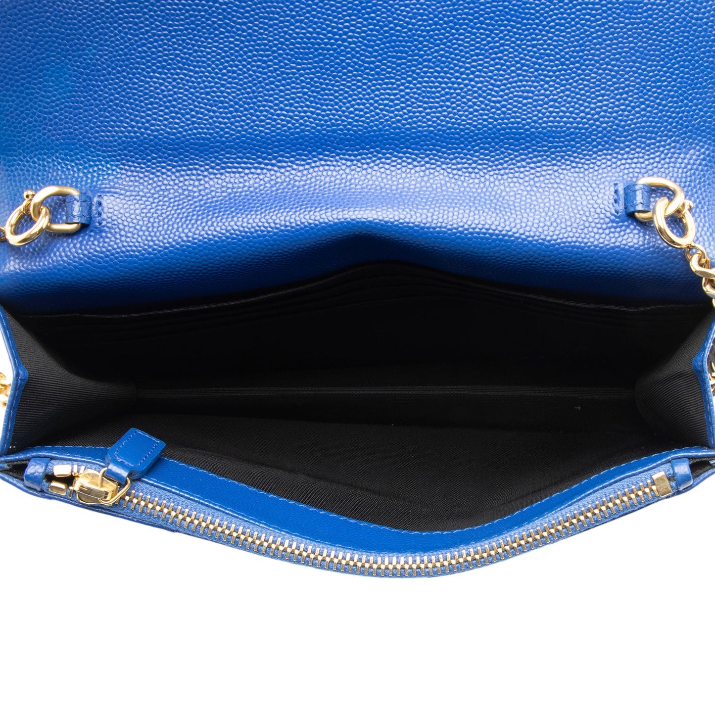 Saint Laurent Matelasse Grain de Poudre Monogram Envelope Chain Wallet 848BeC