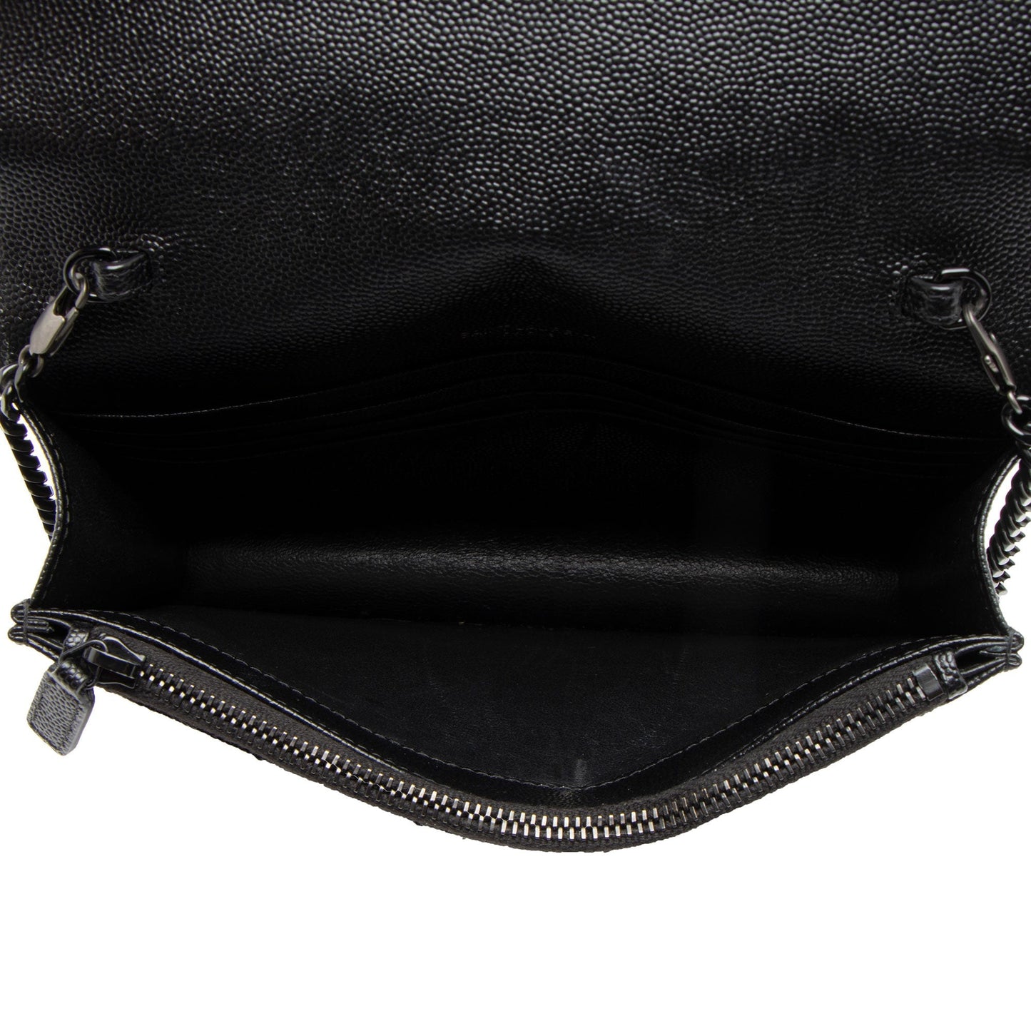 Saint Laurent Matelasse Grain de Poudre Monogram Envelope Chain Wallet xHzUT8