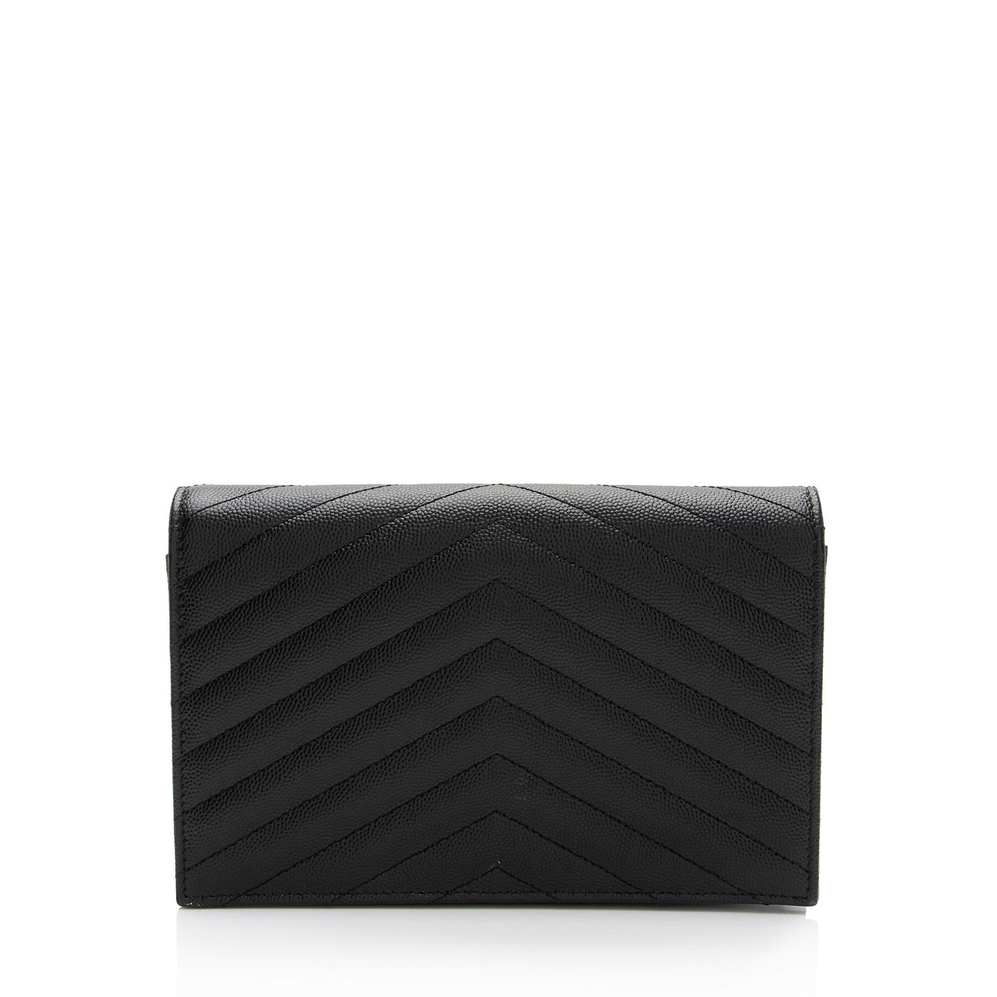 Saint Laurent Matelasse Grain de Poudre Monogram Envelope Chain Wallet igJITM