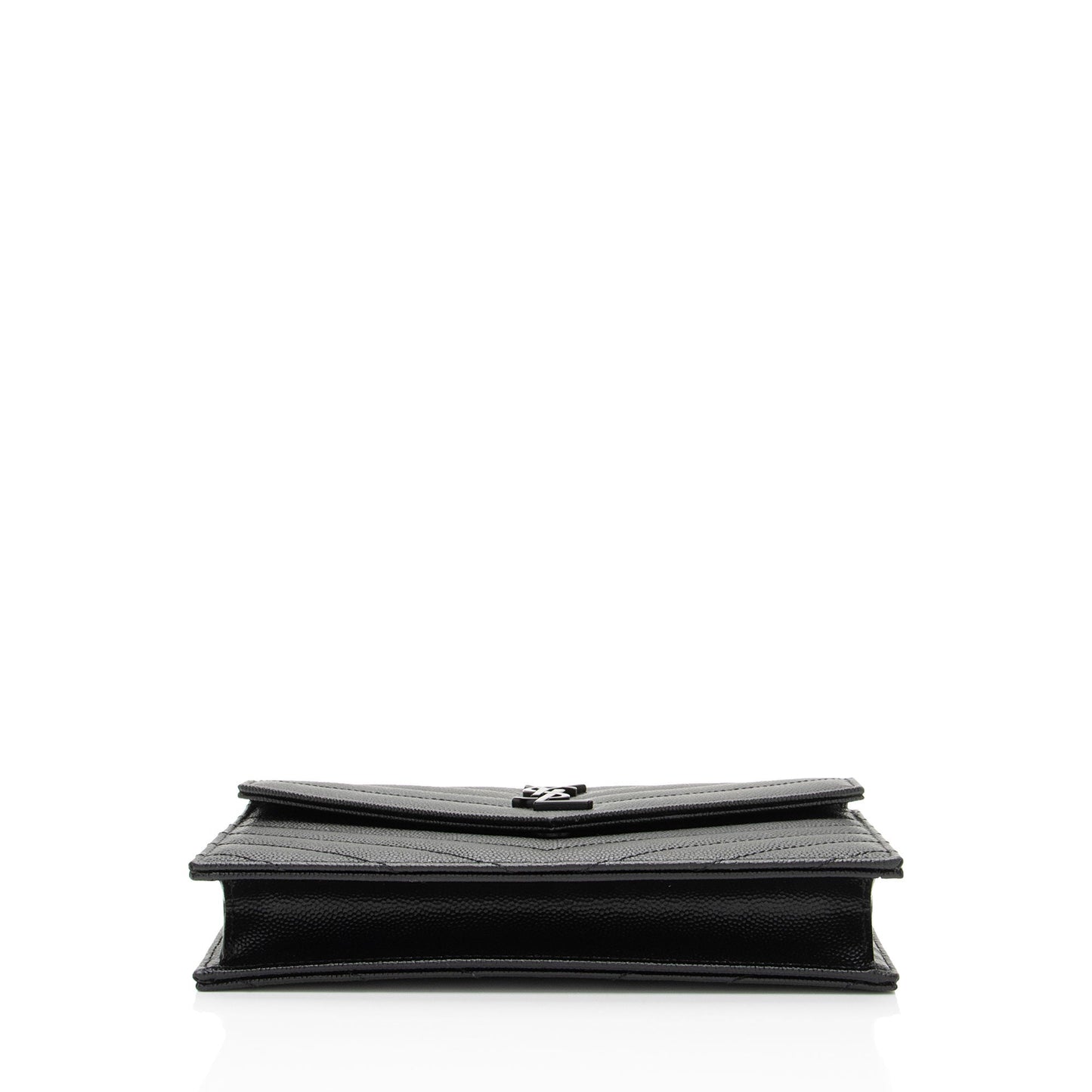 Saint Laurent Matelasse Grain de Poudre Monogram Envelope Chain Wallet igJITM
