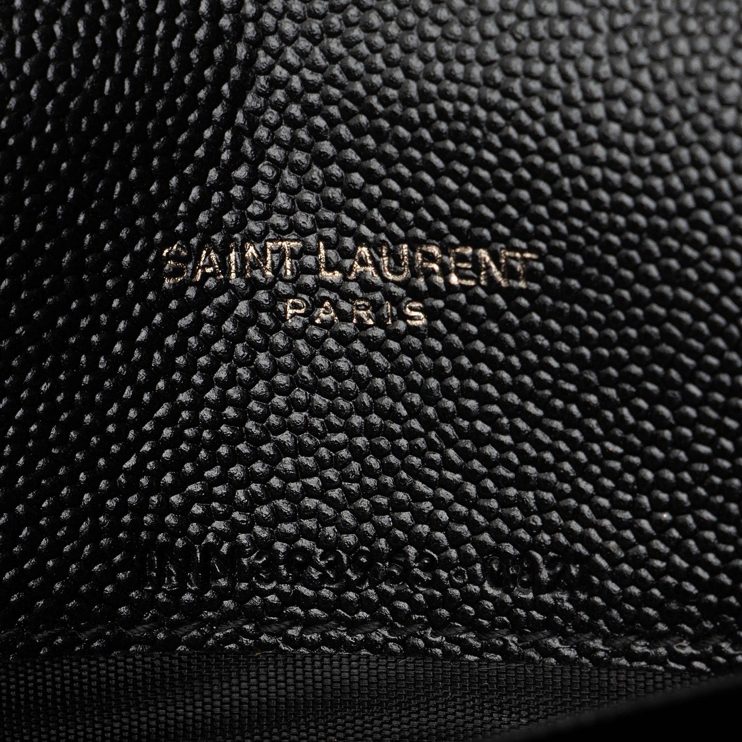 Saint Laurent Matelasse Grain de Poudre Monogram Envelope Chain Wallet igJITM