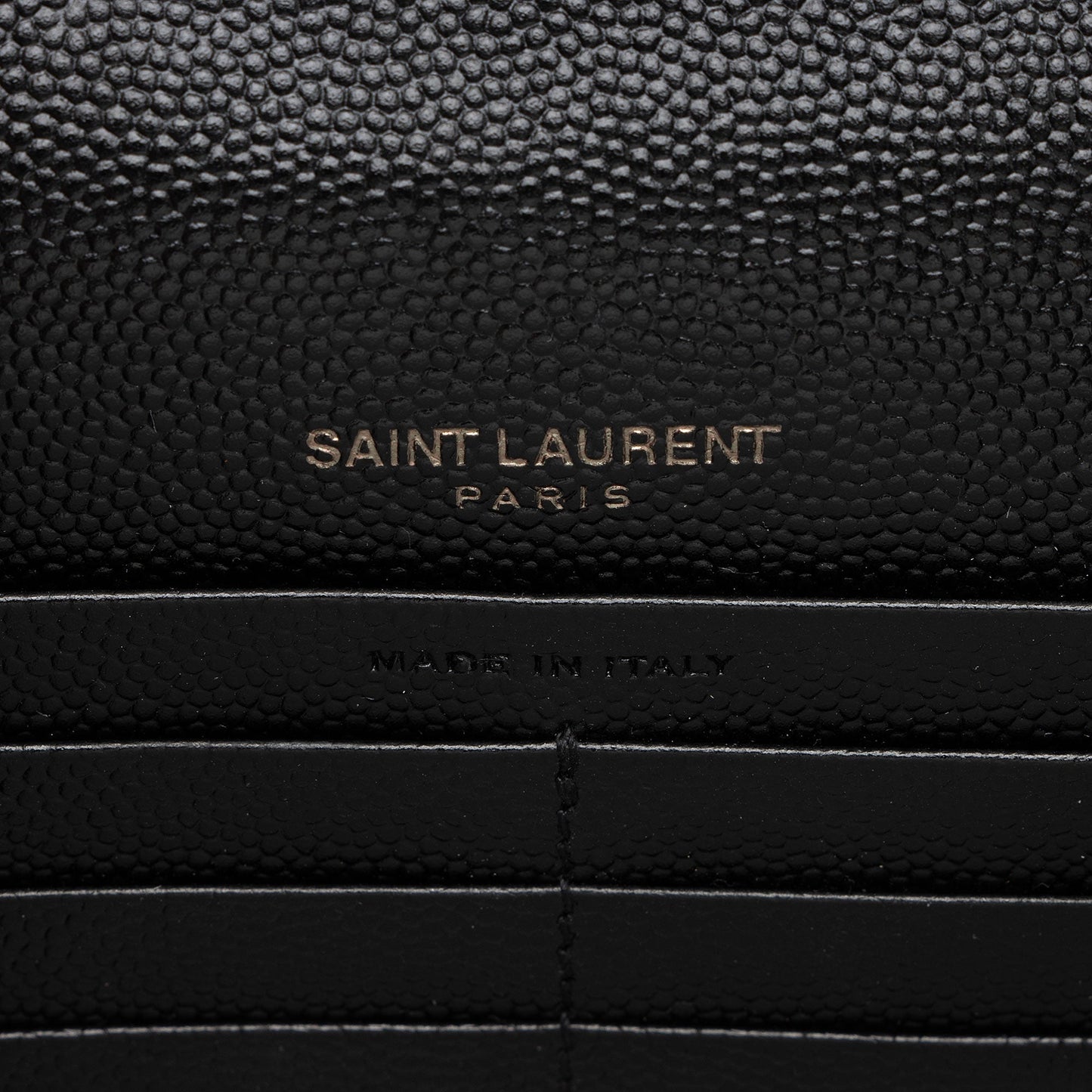Saint Laurent Matelasse Grain de Poudre Monogram Envelope Chain Wallet igJITM