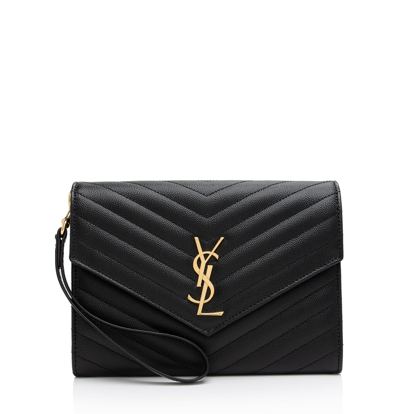 Saint Laurent Matelasse Grain de Poudre Monogram Envelope Pouch nd3yFf