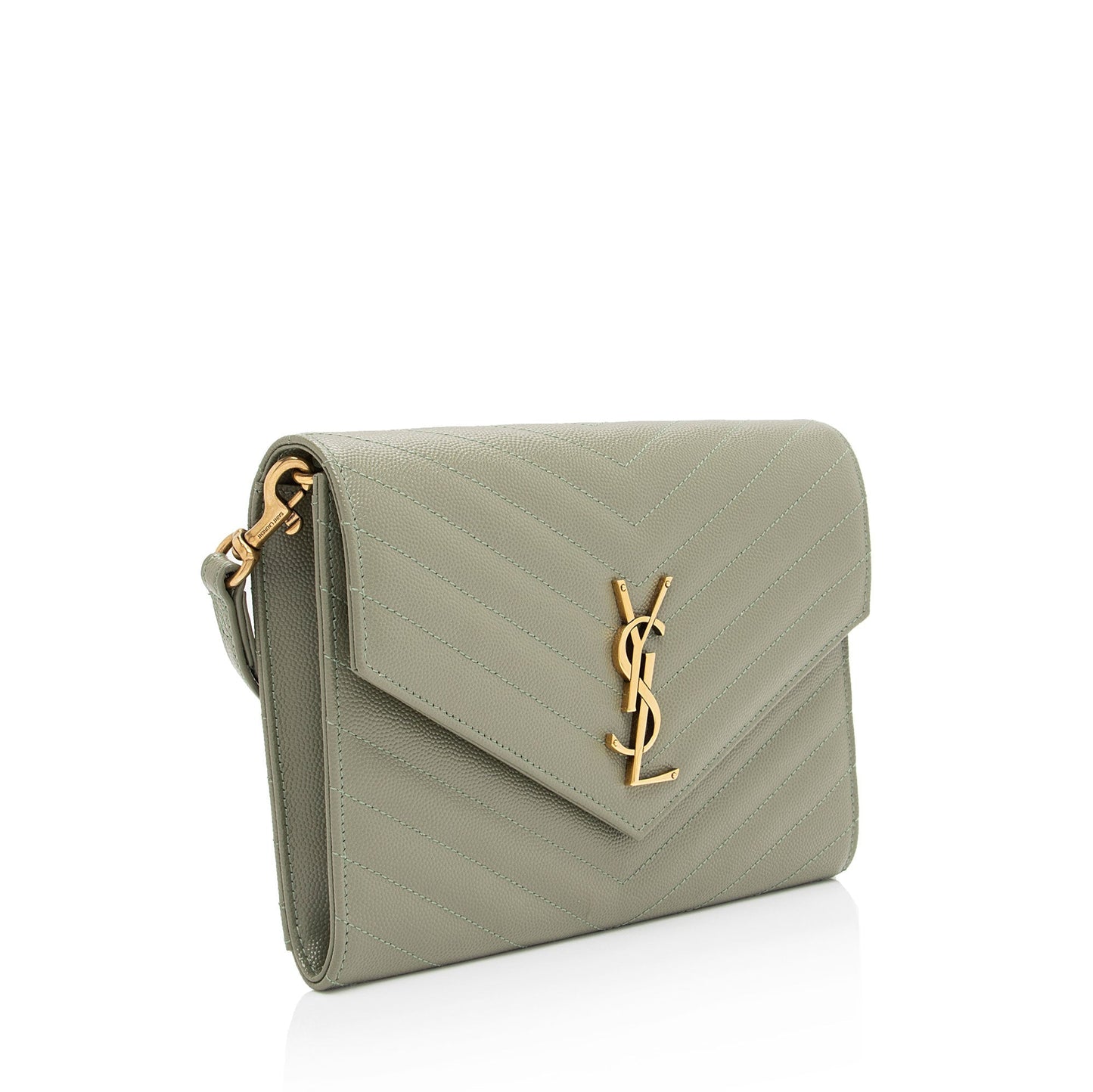Saint Laurent Matelasse Grain de Poudre Monogram Envelope Pouch H63Wlo