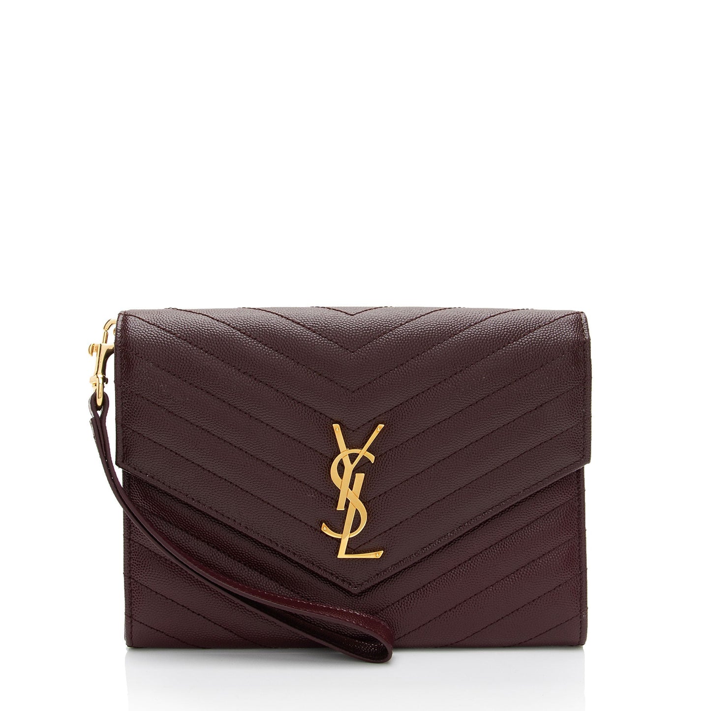 Saint Laurent Matelasse Grain de Poudre Monogram Envelope Pouch lz1cXR