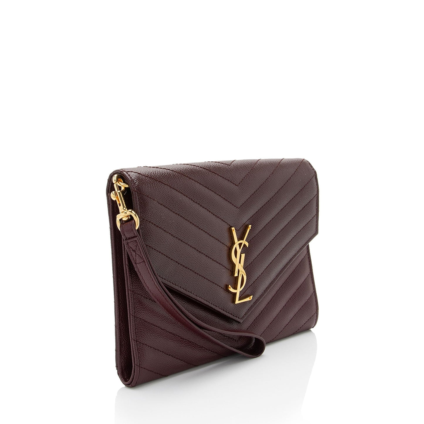 Saint Laurent Matelasse Grain de Poudre Monogram Envelope Pouch lz1cXR
