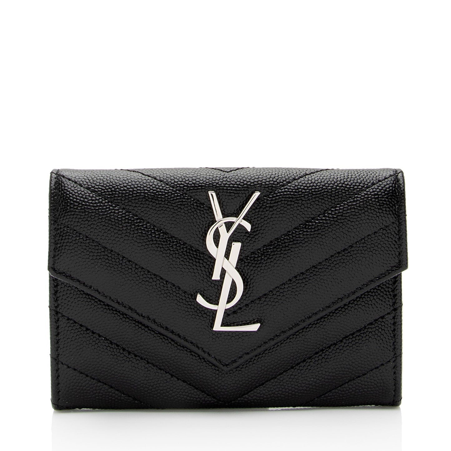 Saint Laurent Matelasse Grain de Poudre Monogram Envelope Small Wallet IW3B5H