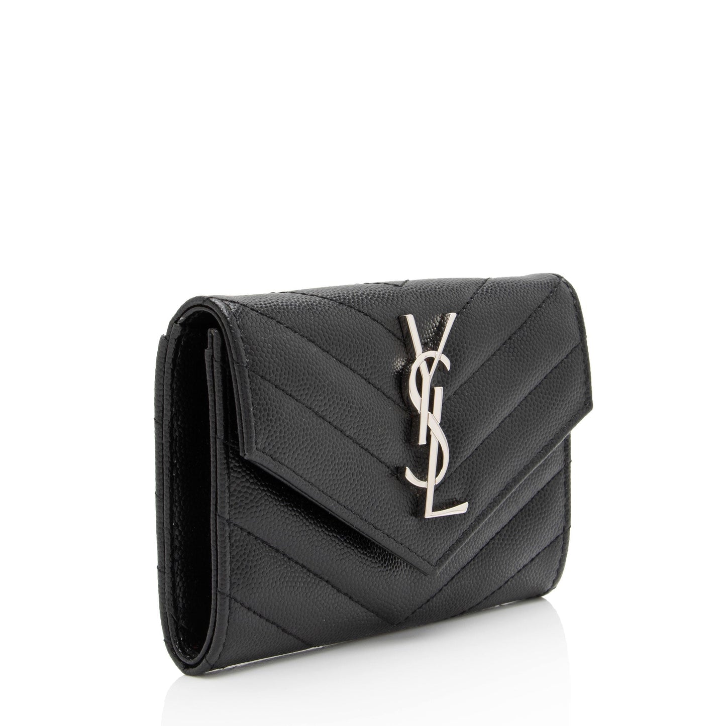 Saint Laurent Matelasse Grain de Poudre Monogram Envelope Small Wallet zEUzOS