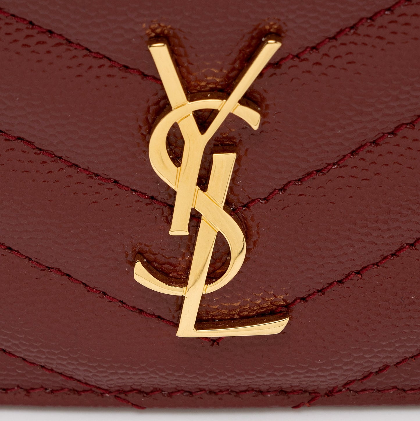 Saint Laurent Matelasse Grain de Poudre Monogram Fragments Zipper Card Case xj3XtJ