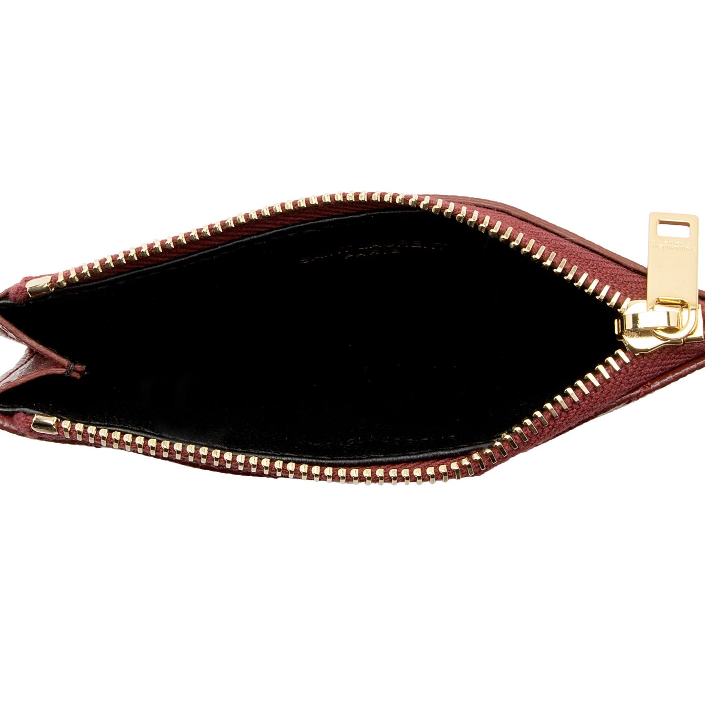 Saint Laurent Matelasse Grain de Poudre Monogram Fragments Zipper Card Case xj3XtJ