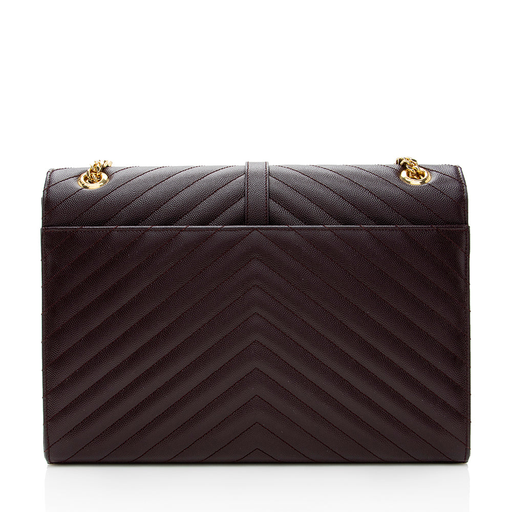 Saint Laurent Matelasse Grain de Poudre Monogram Large Shoulder Bag 18343