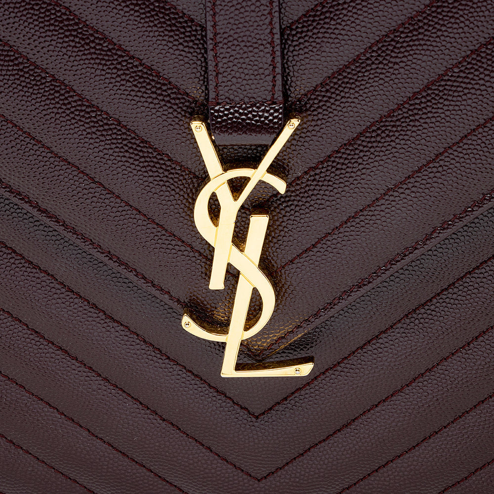 Saint Laurent Matelasse Grain de Poudre Monogram Large Shoulder Bag 18343