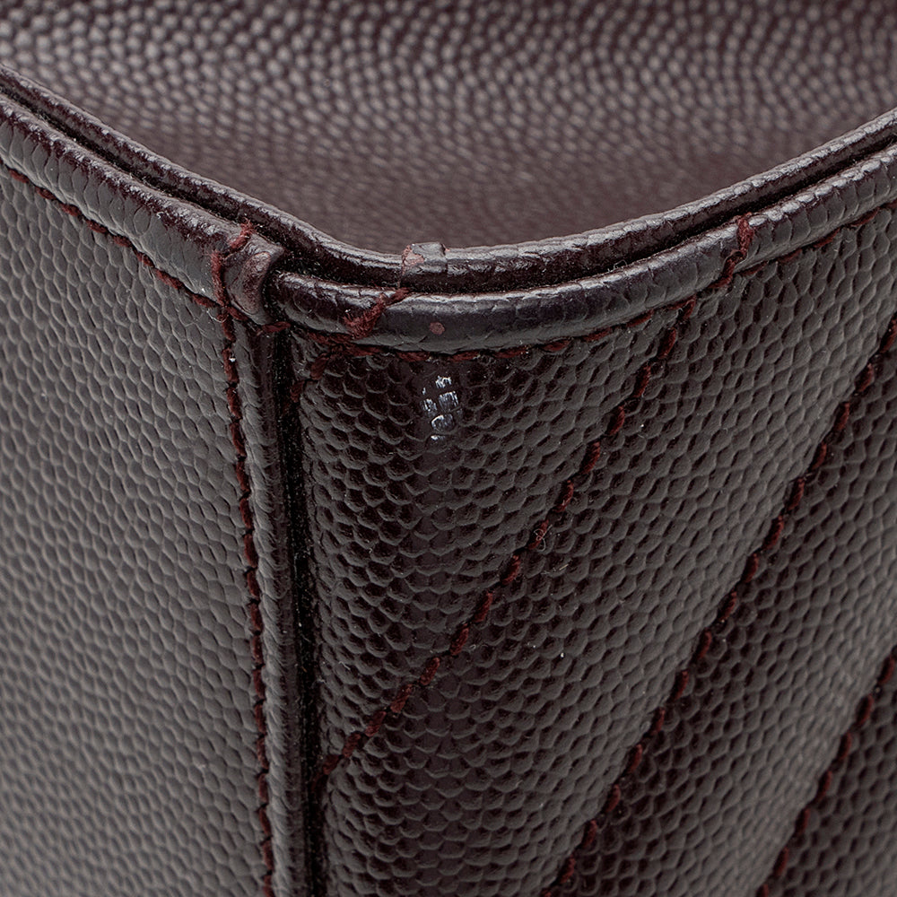 Saint Laurent Matelasse Grain de Poudre Monogram Large Shoulder Bag 18343