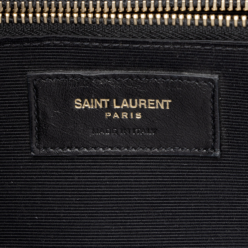 Saint Laurent Matelasse Grain de Poudre Monogram Large Shoulder Bag 18343