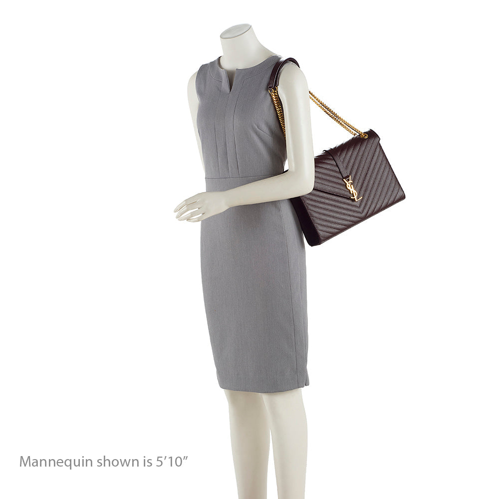 Saint Laurent Matelasse Grain de Poudre Monogram Large Shoulder Bag 18343