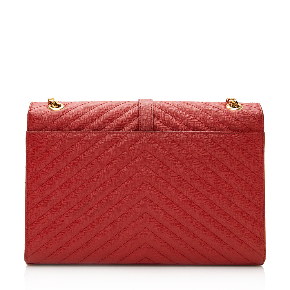 Saint Laurent Matelasse Grain de Poudre Monogram Large Shoulder Bag 21121