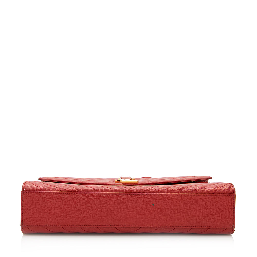 Saint Laurent Matelasse Grain de Poudre Monogram Large Shoulder Bag 21121